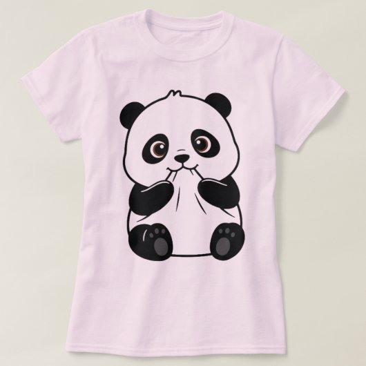 Cute Panda T-shirt (Design voorkant)