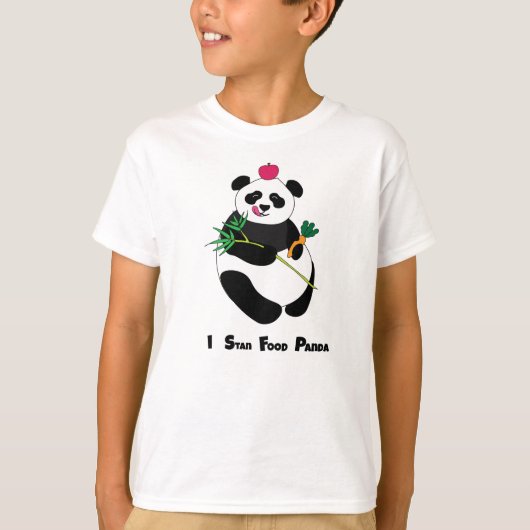 Cute Panda T-Shirt - Food Lover (Voorkant)