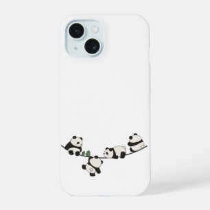 Cute Panda Telefoonhoes Kawaii Dier iPhone Hoes 15 Case