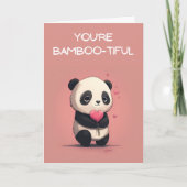 Cute Panda Valentijnsdag Kaart (Voorkant)