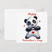 Cute Panda - Valentijnsdag kaart (Voorkant / Achterkant)