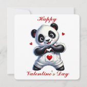 Cute Panda - Valentijnsdag kaart (Voorkant)