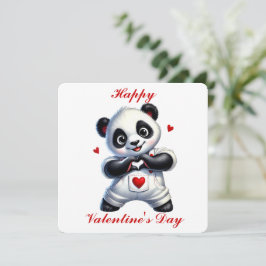 Cute Panda - Valentijnsdag kaart