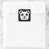 Cute Panda Vierkante Sticker (Tas)
