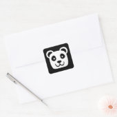 Cute Panda Vierkante Sticker (Envelop)