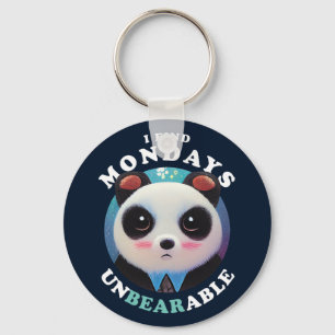 Cute Panda vindt maandag ondraaglijk   Pun-prijsop Sleutelhanger