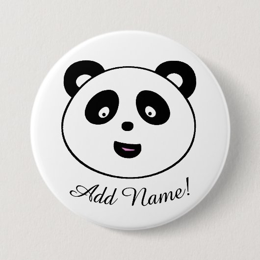 Cute Panda, voeg de Button van de Naam toe (Voorkant)