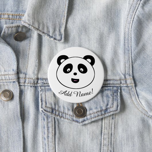 Cute Panda, voeg de Button van de Naam toe (In situ)