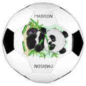 Cute Panda, voetbal met aangepaste naam (Gedraaid)