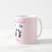 Cute Panda voor een Homeschool Mam Koffiemok (Voorkant rechts)