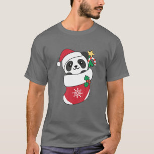 Cute Panda voor Kerstmis Panda T-shirt
