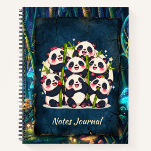 Cute Panda Vrienden Notities Journaal Notitieboek