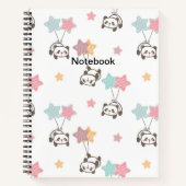 Cute Panda White Notitieboek (Voorkant)