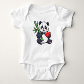 Cute Panda with Bamboo Kids Dress – Adorable Anima Romper (Voorkant)