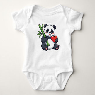 Cute Panda with Bamboo Kids Dress – Adorable Anima Romper