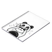 Cute Panda With Glasses Notitieboek (Linkerzijde)