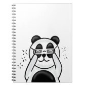 Cute Panda With Glasses Notitieboek (Voorkant)