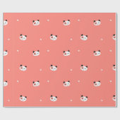 Cute Panda Wrapping Paper Cadeaupapier (Vlak)