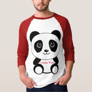 Cute Panda zegt dat ik van je hou. Zitten. T-shirt