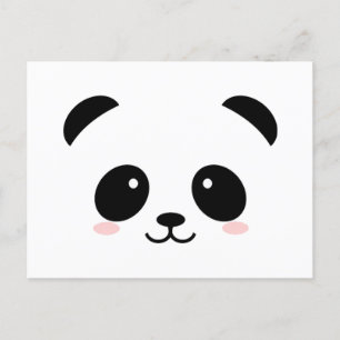 Cute panda zwart-wit briefkaart