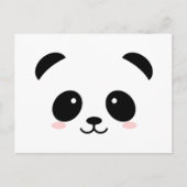 Cute panda zwart-wit briefkaart (Voorkant)