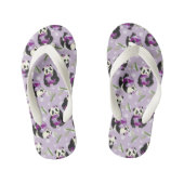 Cute Pandabeer Baby Meisje Speelt met Bal Kinder Teenslippers (Voetbed)