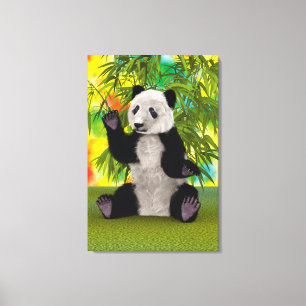 Cute Pandabeer Kawaii Dierenliefhebber Perfect Cad Canvas Afdruk