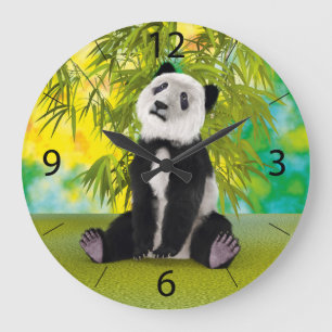 Cute Pandabeer Kawaii Dierenliefhebber Perfect Cad Grote Klok
