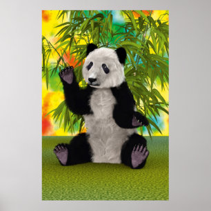 Cute Pandabeer Kawaii Dierenliefhebber Perfect Cad Poster