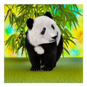 Cute Pandabeer Kawaii Dierenliefhebber Perfect Cad Poster