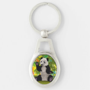 Cute Pandabeer Kawaii Dierenliefhebber Perfect Cad Sleutelhanger