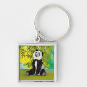 Cute Pandabeer Kawaii Dierenliefhebber Perfect Cad Sleutelhanger