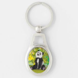 Cute Pandabeer Kawaii Dierenliefhebber Perfect Cad Sleutelhanger