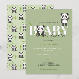 Cute Pandabeer Kawaii Geslacht Neutrale Baby Showe Kaart