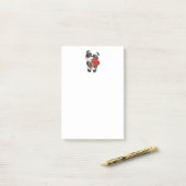 Cute Pandabeer met Rozenboeket Post-it® Notes (Op bureau)
