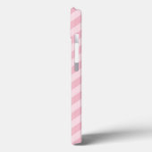 Cute Pandabeer Roze Strepen Achtergrond Case-Mate iPhone Case (Achterkant / Links)