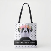 Cute Pandabeer Stippen Leraren Tas (Voorkant)