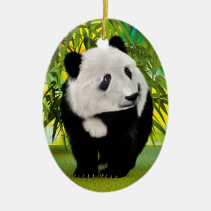 Cute Pandabeer Welp Kawaii Dierenliefhebber Cadeau Keramisch Ornament
