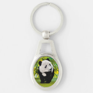 Cute Pandabeer Welp Kawaii Dierenliefhebber Cadeau Sleutelhanger