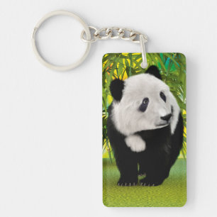 Cute Pandabeer Welp Kawaii Dierenliefhebber Cadeau Sleutelhanger