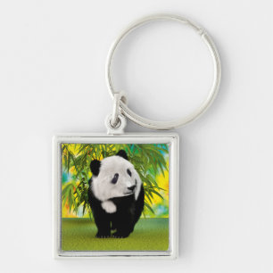 Cute Pandabeer Welp Kawaii Dierenliefhebber Cadeau Sleutelhanger