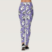 Cute pandabeerpoot blauwe achtergrond leggings (Achterkant)