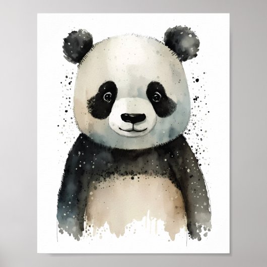 Cute Pandahangposter Poster (Voorkant)