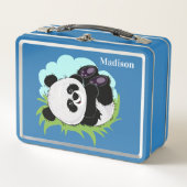 Cute Pandas aangepaste naamlunchbox (Voorkant)