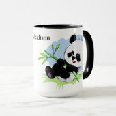 Cute Pandas aangepaste name mokken (Voorkant rechts)