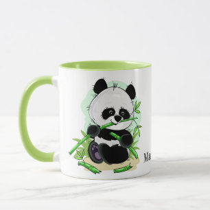 Cute Pandas aangepaste name mokken