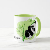 Cute Pandas aangepaste name mokken (Voorkant rechts)