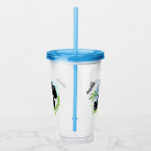 Cute Pandas aangepaste tumblers 1/2 Acryl Drinkbeker (Rechts)