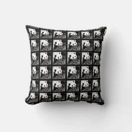 Cute Pandas Black and White Pop Art Square Kussen