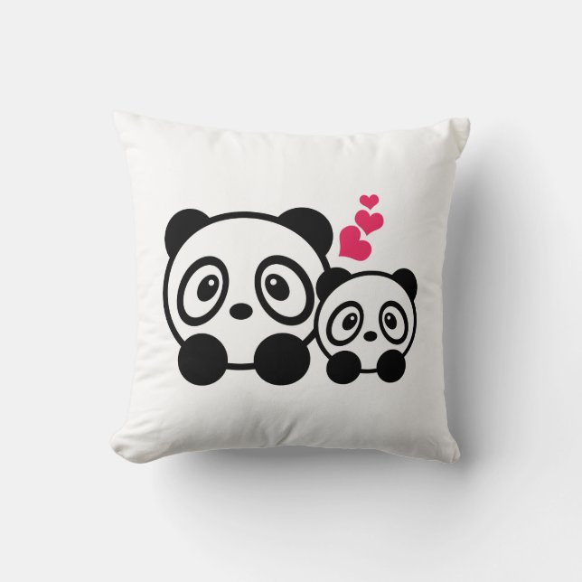 Cute Pandas Cushion Kussen (Voorkant)